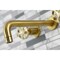 Kingston Brass KS8027RX Two-Handle Wall Mount Tub Faucet, Brushed Brass KS8027RX - alternate 5